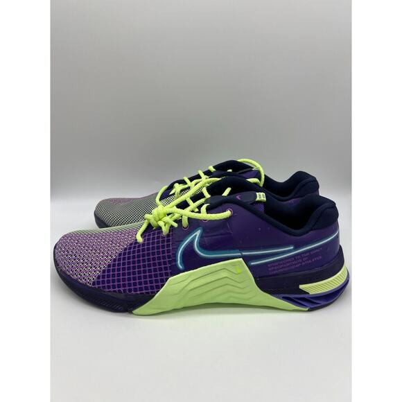 Nike Metcon 8 AMP Deep Purple Volt DV1206-500 Men's Shoes Size 15 - Picture 2 of 12